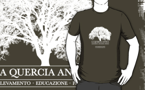 Maglietta con logo bianco