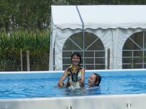 Tosca prima volta in piscina